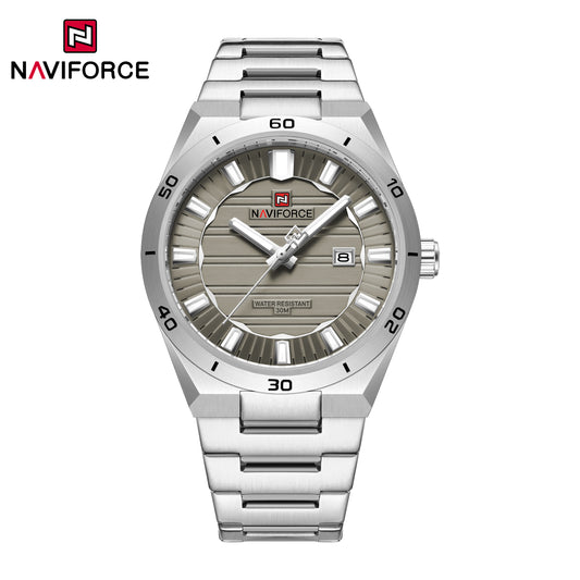 Naviforce 9268 Royal Men Watch - Silver Grey