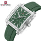 Naviforce 6112 Square Unisex Silicone Watch - Green
