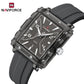 Naviforce 6112 Square Unisex Silicone Watch - Dark Grey
