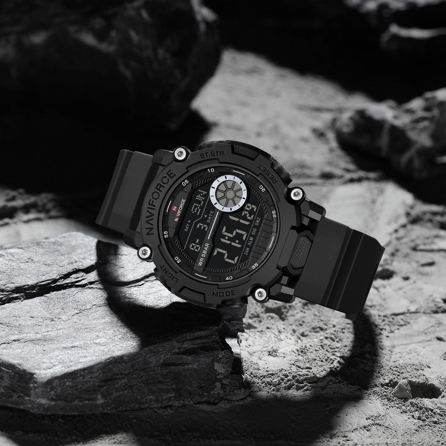 Naviforce 7133 Phantom X Men Silicone Watch - Black