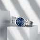 Naviforce 9238 Unico Quartz Couple Watch - Silver Blue