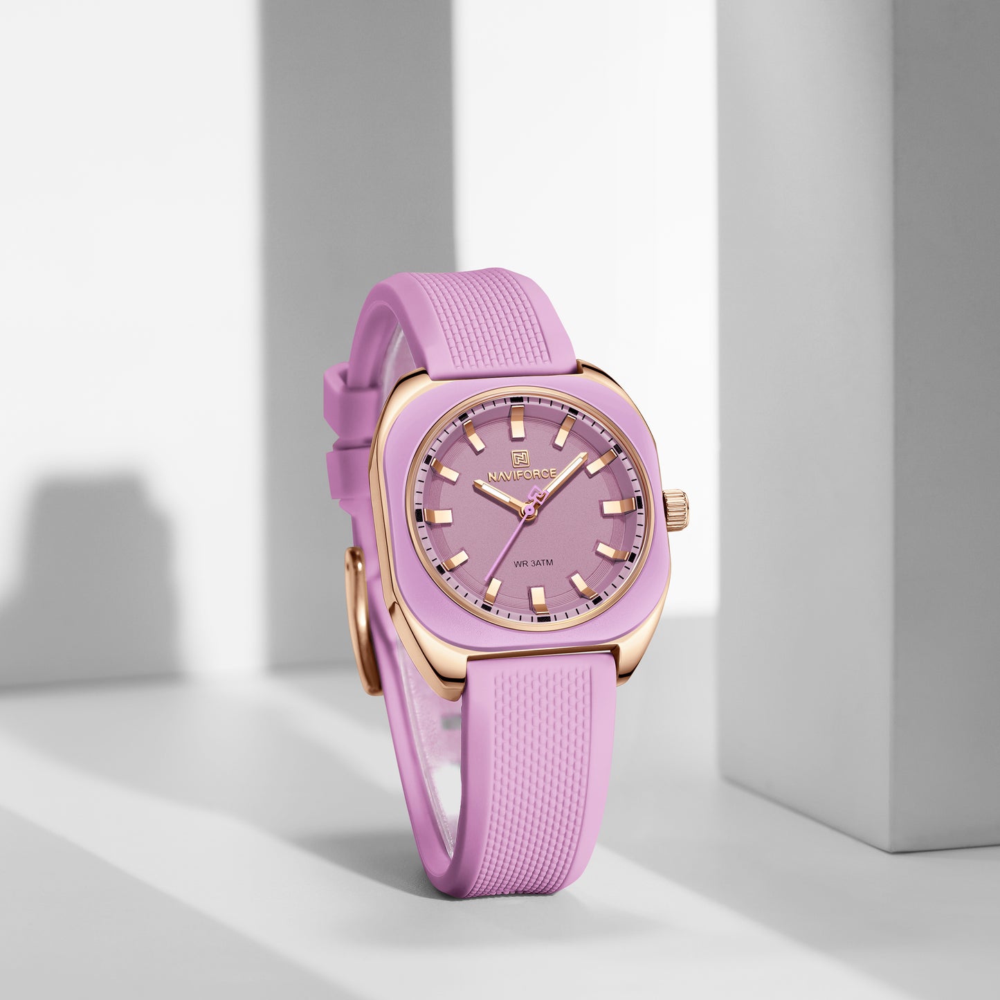 Naviforce 5061 Emerald Women Watch - Lilac Rosegold
