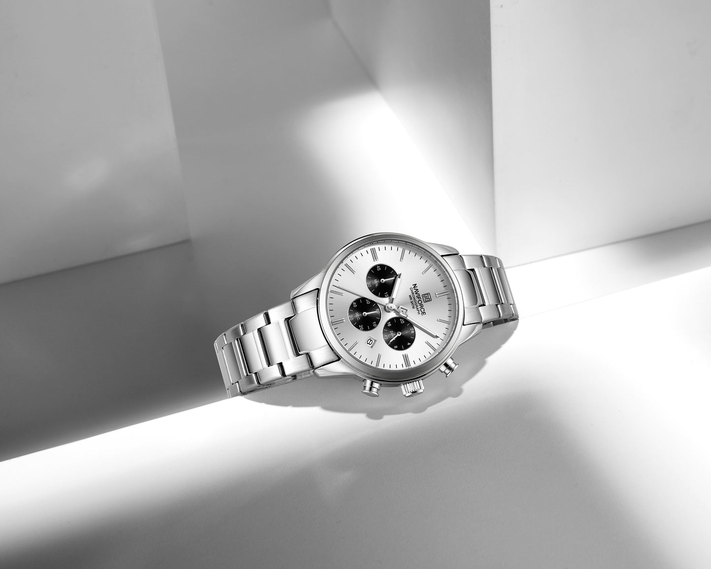 Naviforce 8076 Ambiance Men Watch - Silver