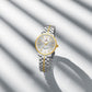 Naviforce 9238 Unico Quartz Couple Watch - Silver Gold