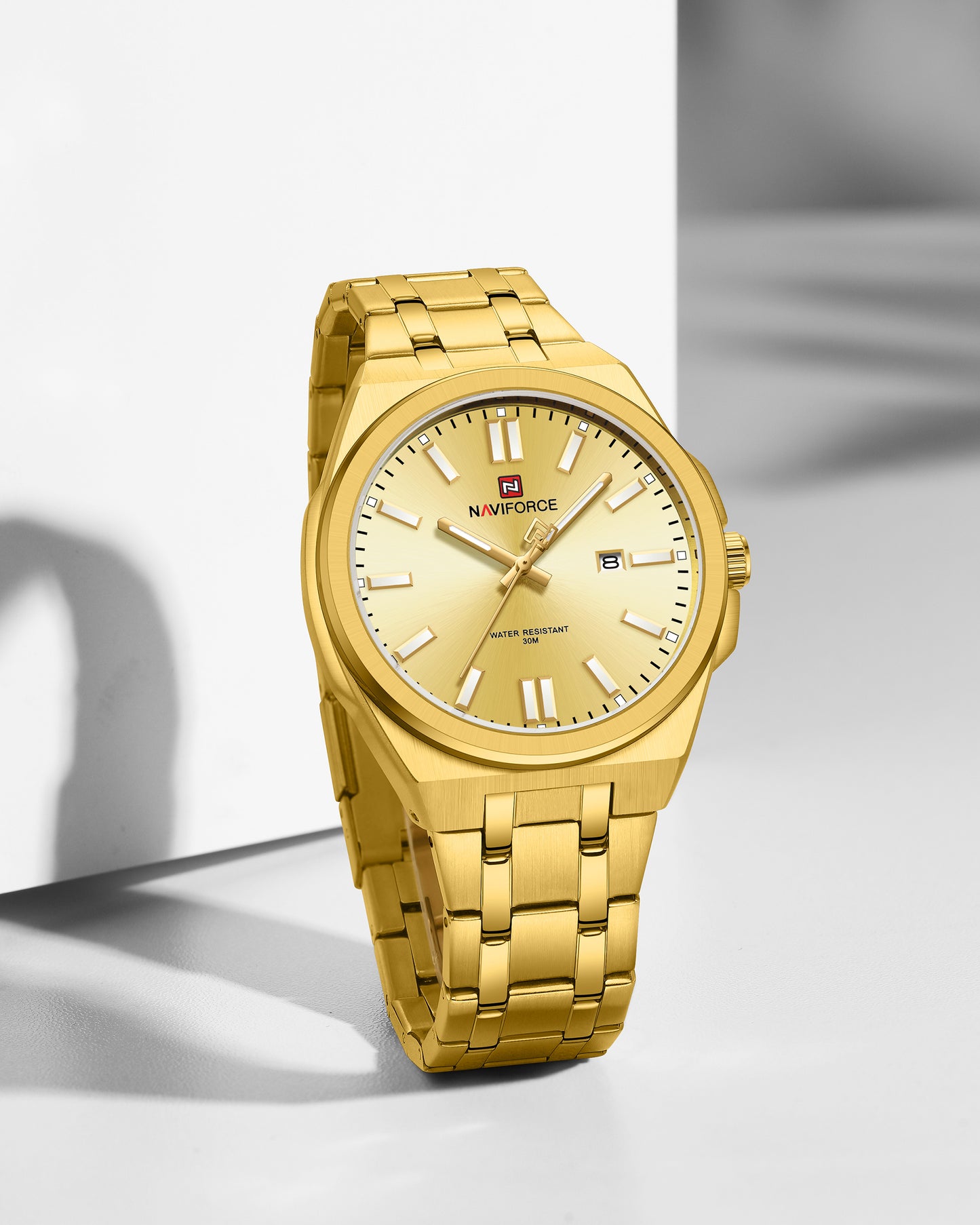 Naviforce 9226 Bloom Luxury Men Watch - Gold