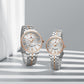Naviforce 9238 Unico Quartz Couple Watch - Silver Rosegold