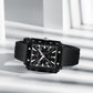 Naviforce 6112 Square Unisex Silicone Watch - Black