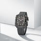 Naviforce 6112 Square Unisex Silicone Watch - Dark Grey