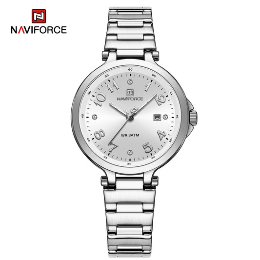 Naviforce 5033 Caravelle Women Watch - Silver