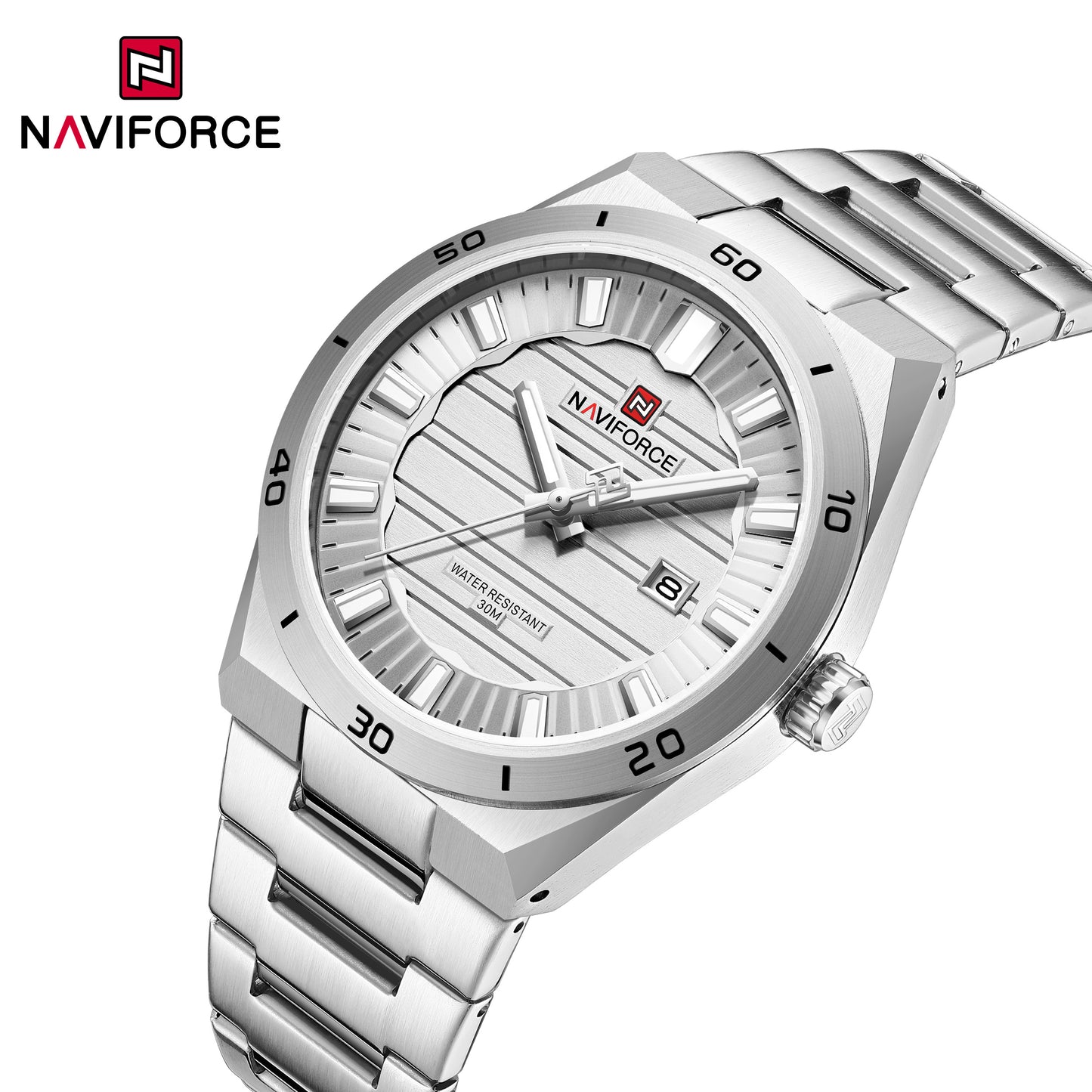Naviforce 9268 Royal Men Watch - Silver