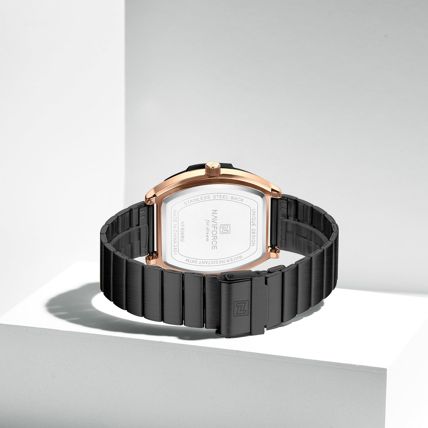 Naviforce NF8068 Paris Couple Watch - Black