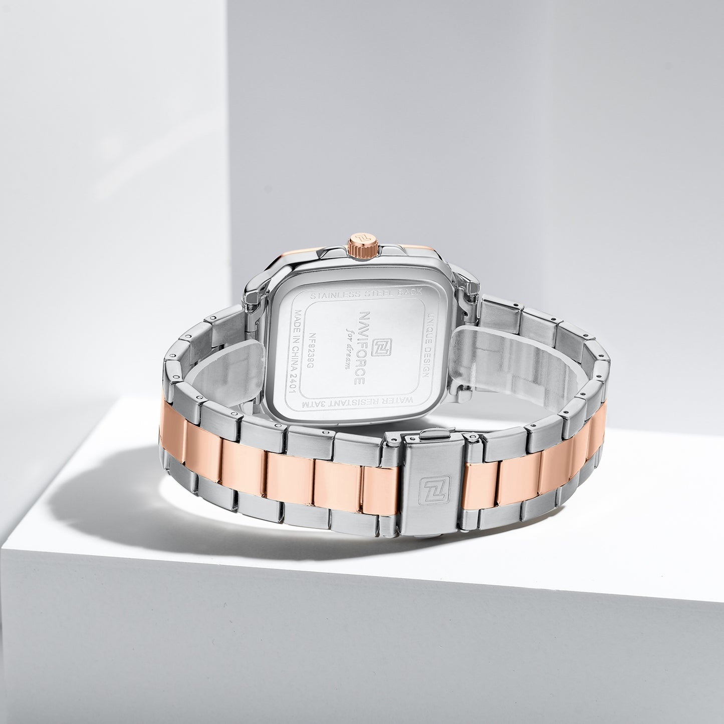 Naviforce 9239 Cupid Couple Watch - Silver RoseGold
