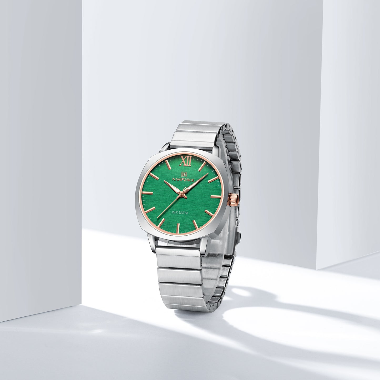 Naviforce 5044 Aurora Women Watch - Silver Green
