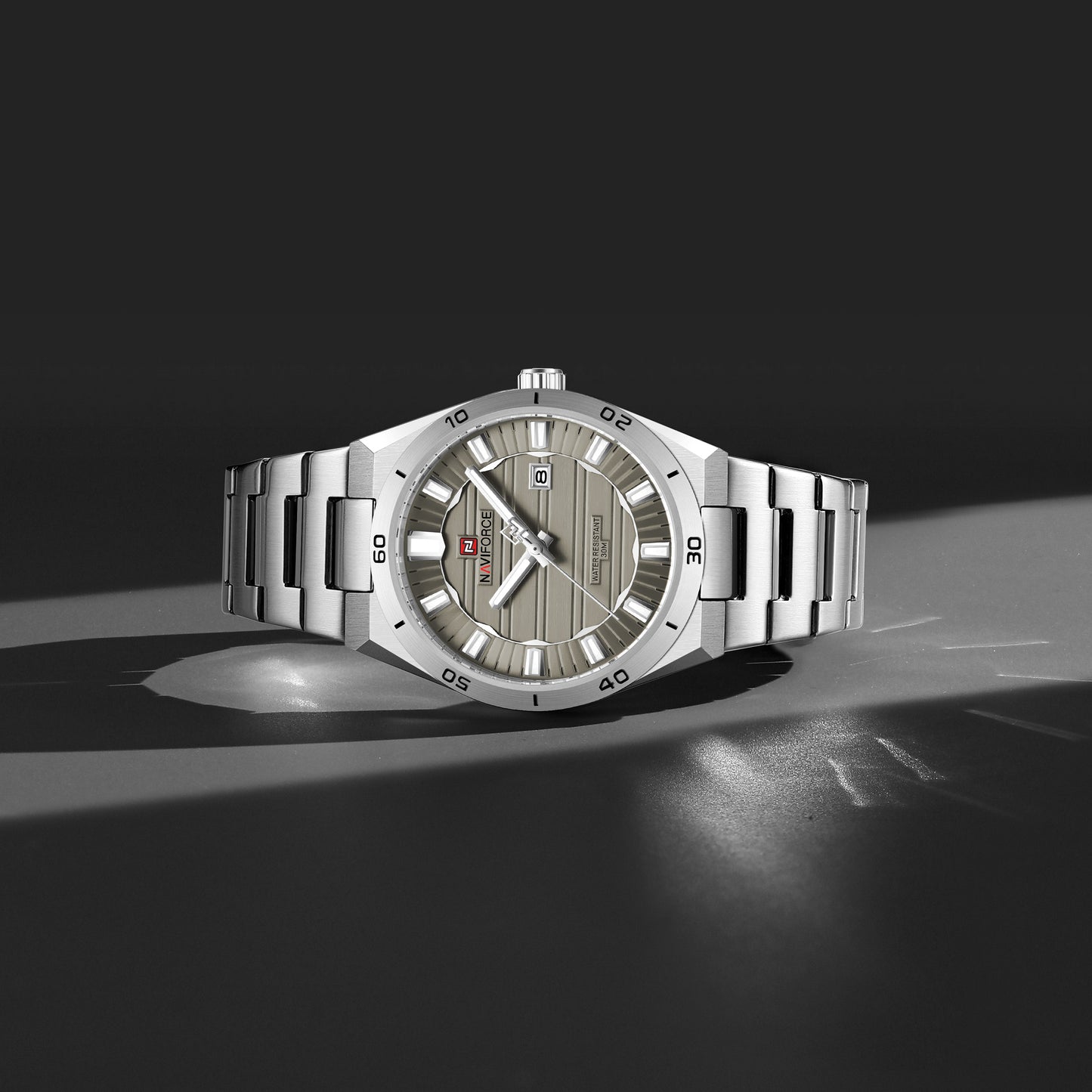 Naviforce 9268 Royal Men Watch - Silver Grey