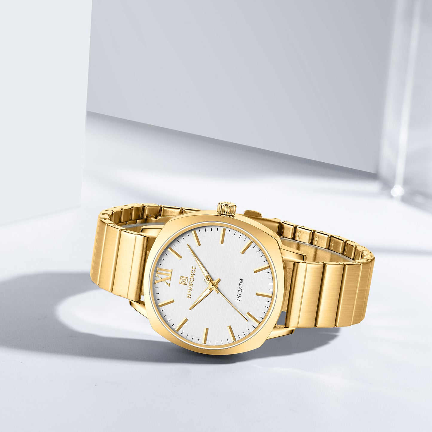 Naviforce 5044 Aurora Women Watch - Gold White
