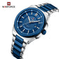 Naviforce 9212 Magnum Men Watch - Silver Blue
