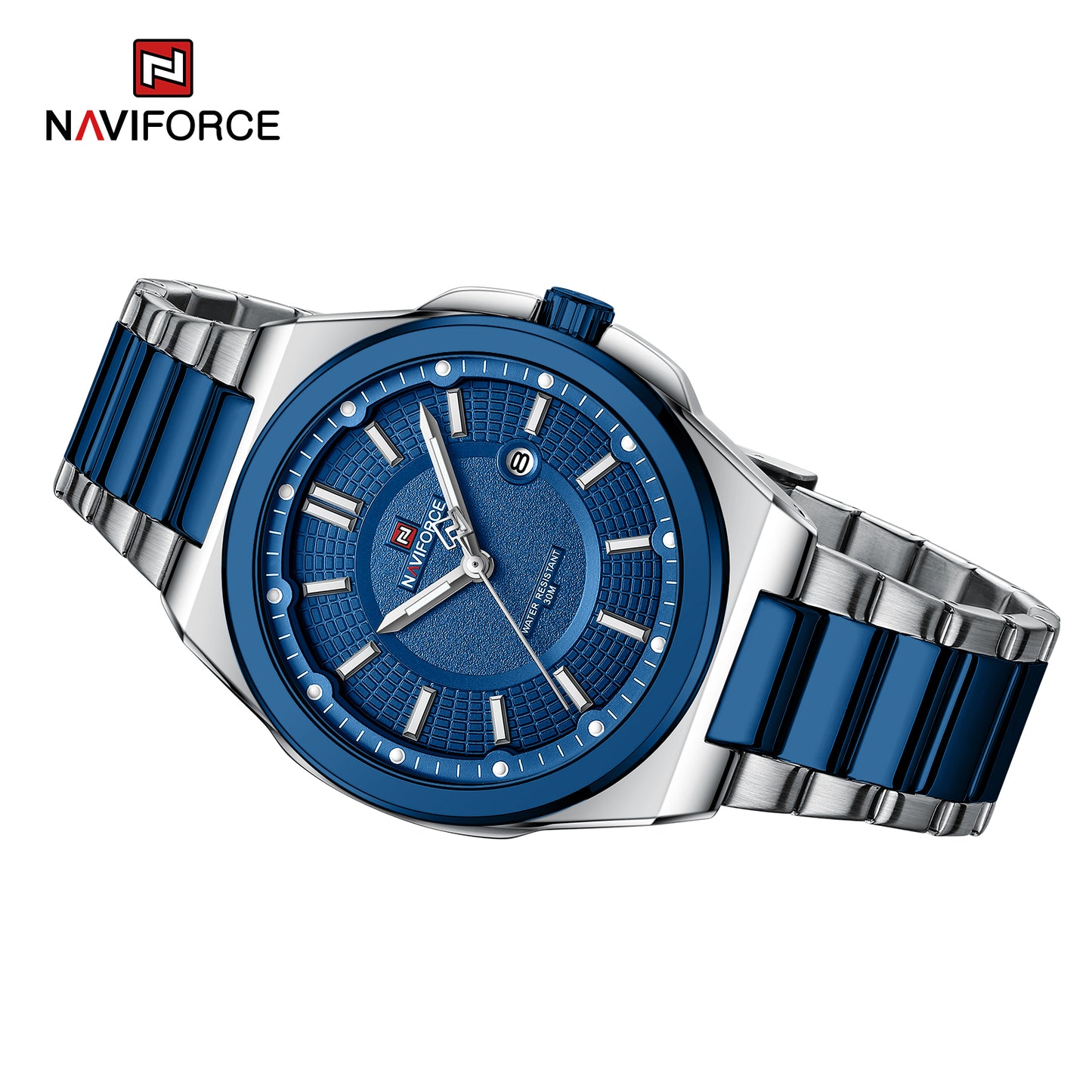 Naviforce 9212 Magnum Men Watch - Silver Blue