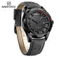 Naviforce 8023 Rotary Men Leather Watch - Grey