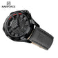 Naviforce 8023 Rotary Men Leather Watch - Grey
