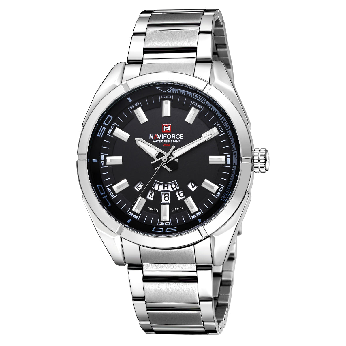 Naviforce NF9038 Sterling Men Watch - Silver Black