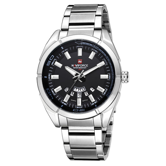 Naviforce NF9038 Sterling Men Watch - Silver Black