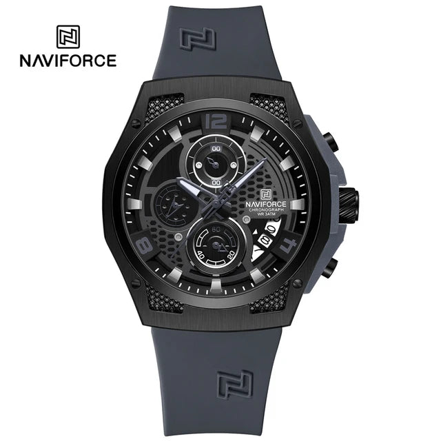 Naviforce 8051T Legacy Silicone Watch - Grey
