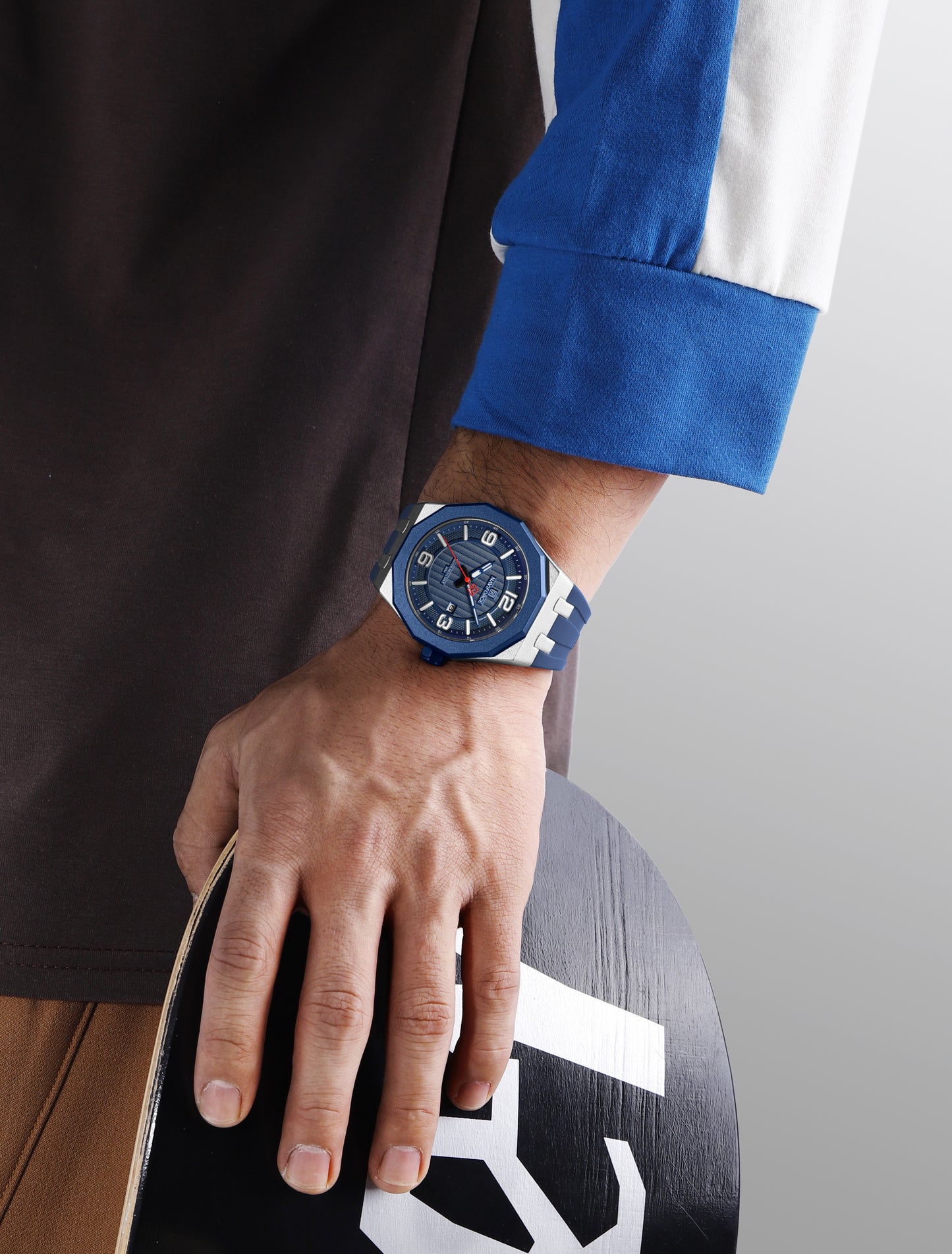 Naviforce 8079 Retro Style Men Watch - Blue