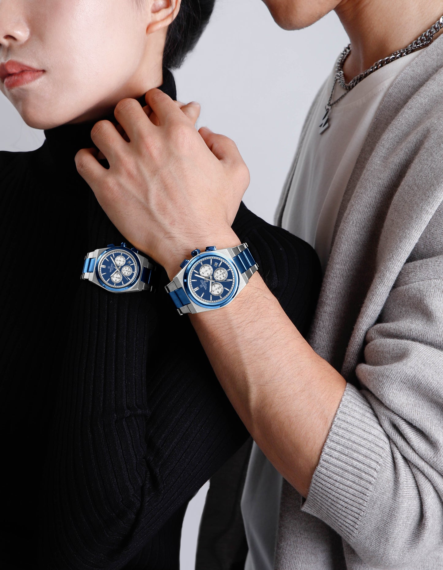 Naviforce 8048 Cupid Couple Watch - Blue