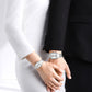 Naviforce 9252 Duet Classic Couples Watch - Silver