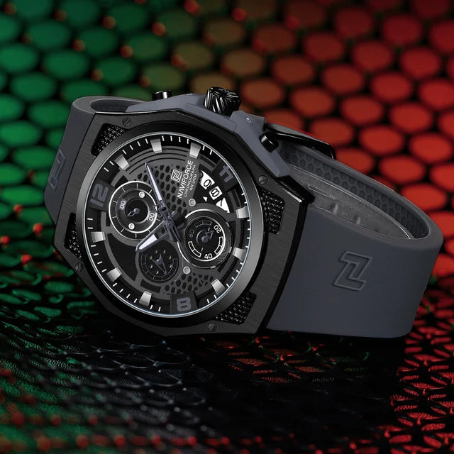 Naviforce 8051T Legacy Silicone Watch - Grey