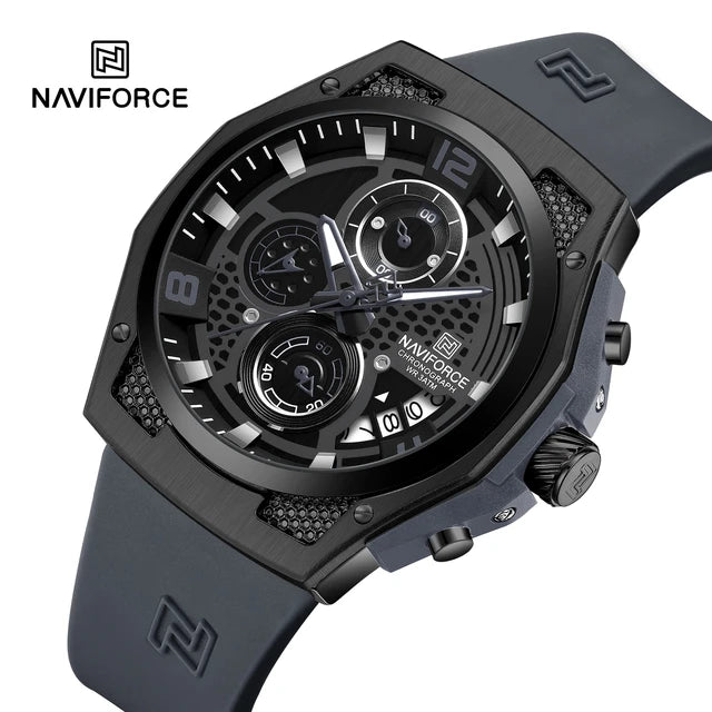 Naviforce 8051T Legacy Silicone Watch - Grey
