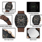Naviforce 8053 Gently Men Leather Watch - DarkBrown
