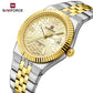 Naviforce 9277 Lotus Men Watch - Silver Gold
