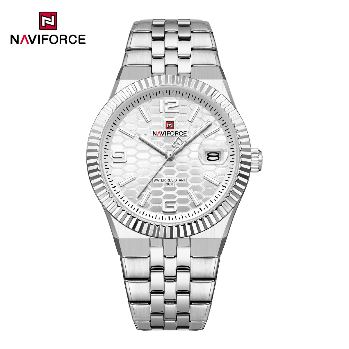 Naviforce 9277 Lotus Men Watch - Silver