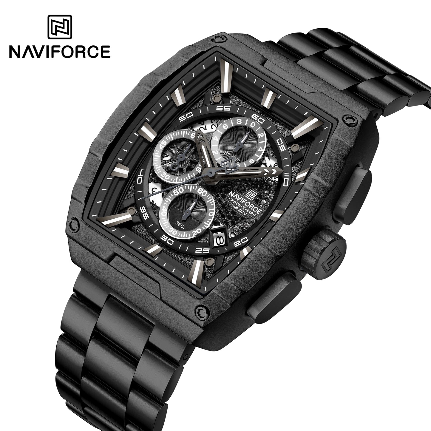 Naviforce 8066 ChronoPro Men Watch - Black