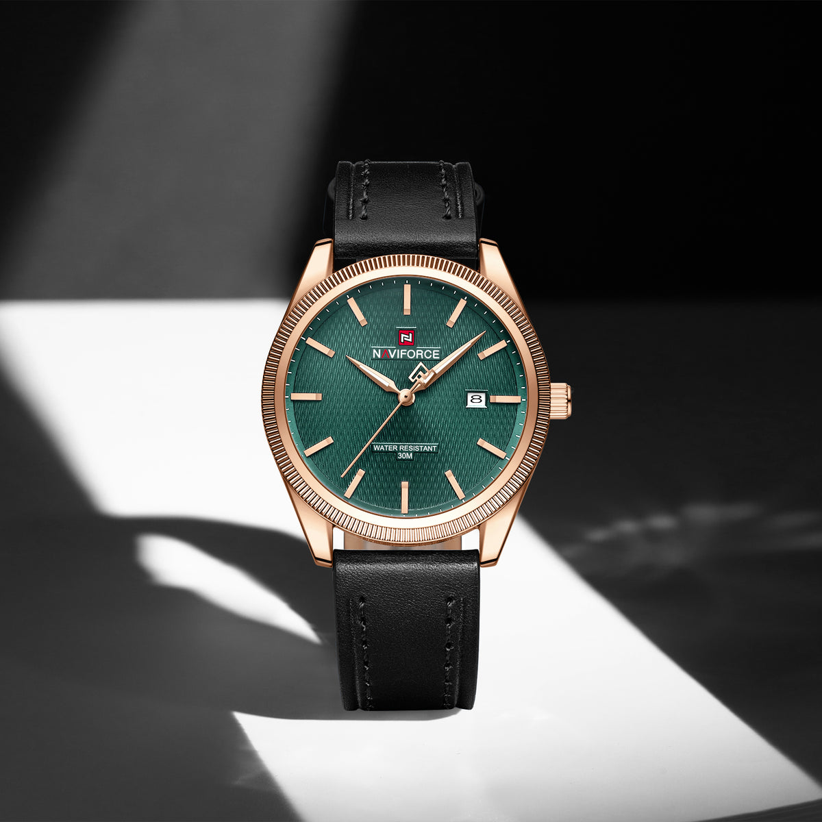 Naviforce 9276L Maison Classic Men Watch -Black Green-RoseGold