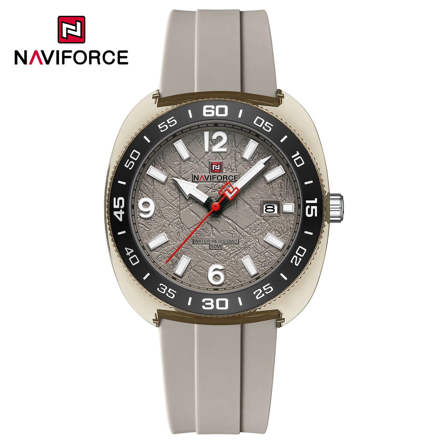 Naviforce 7130 Foxfire Unisex Silicone Watch - Grey