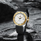 Naviforce 7130 Foxfire Unisex Silicone Watch - Black Gold-White