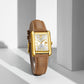 Naviforce 5074 Piper Women Leather Watch - Gold-Brown White