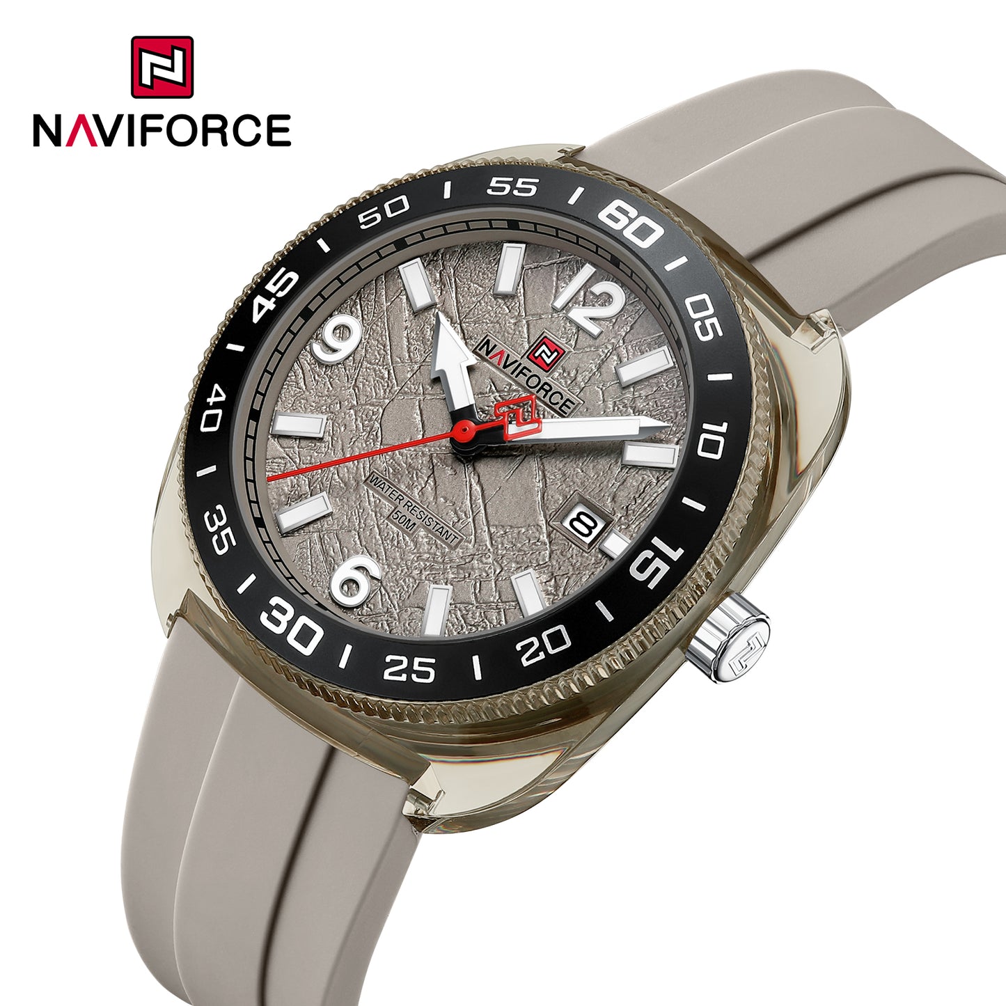 Naviforce 7130 Foxfire Unisex Silicone Watch - Grey