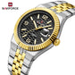 Naviforce 9277 Lotus Men Watch - Silver Black-Gold