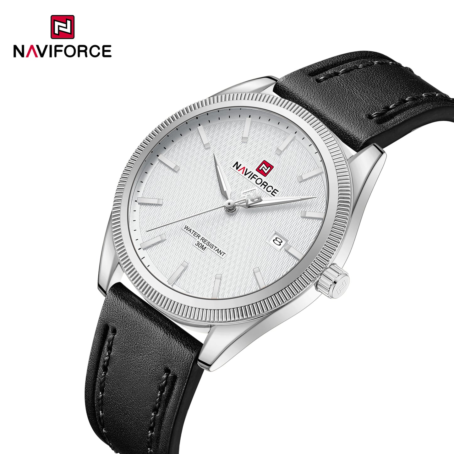 Naviforce 9276L Maison Classic Men Watch - Silver White-Black