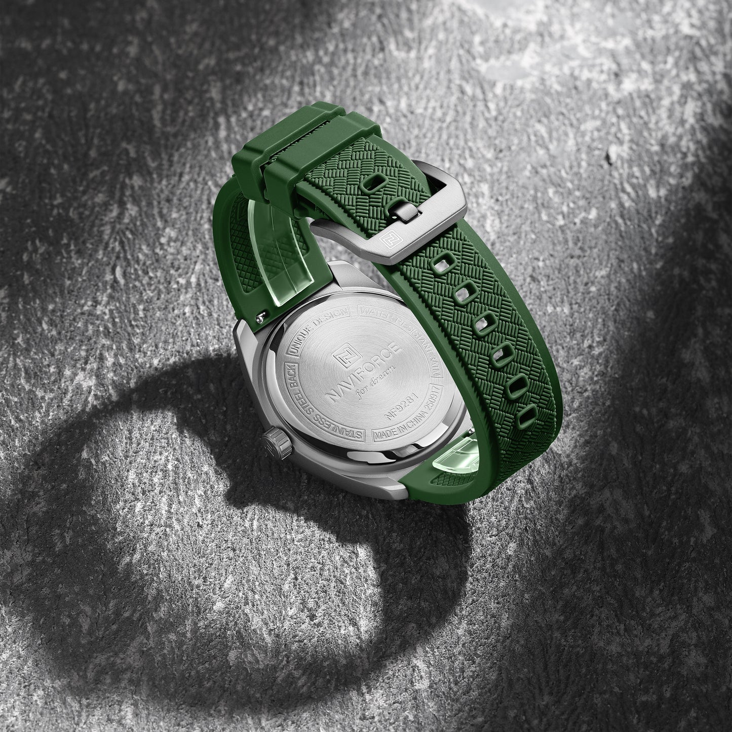 Naviforce 9281T Gambit Men Watch - Silver Green
