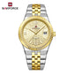 Naviforce 9277 Lotus Men Watch - Silver Gold