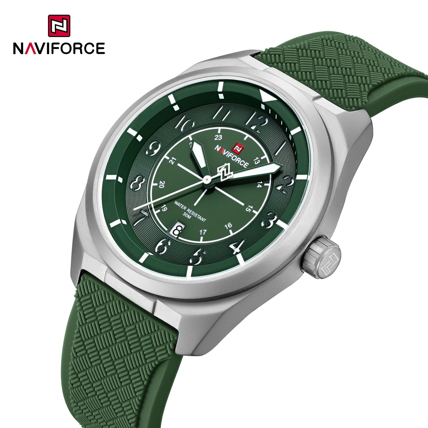 Naviforce 9281T Gambit Men Watch - Silver Green