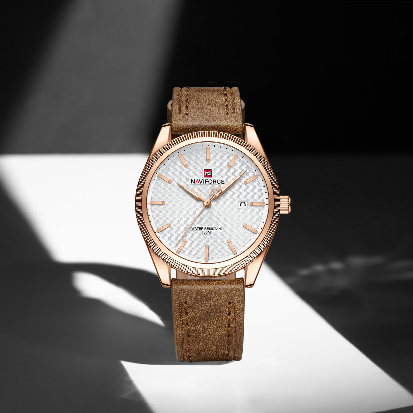 Naviforce 9276L Maison Classic Men Watch - Brown RoseGold-White