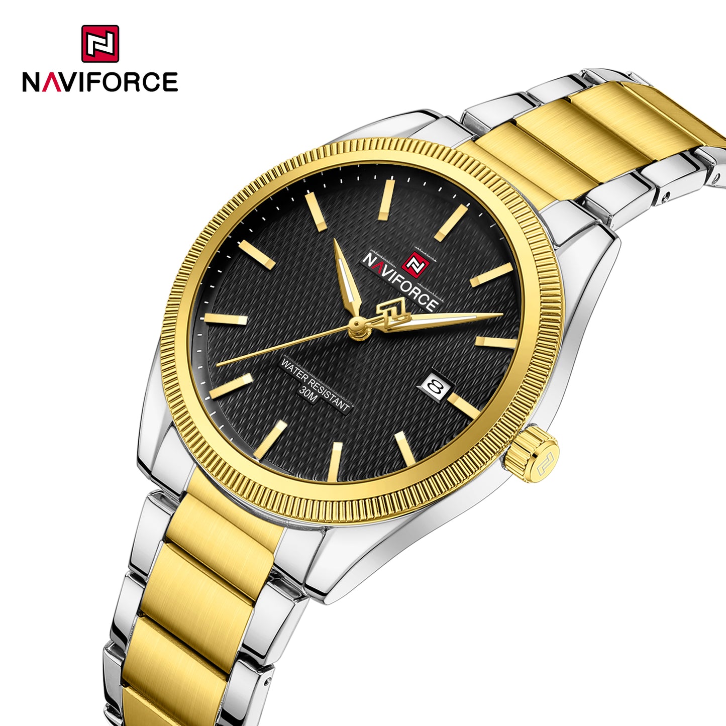 Naviforce 9276S Maison Classic Men Watch - Silver Black-gold