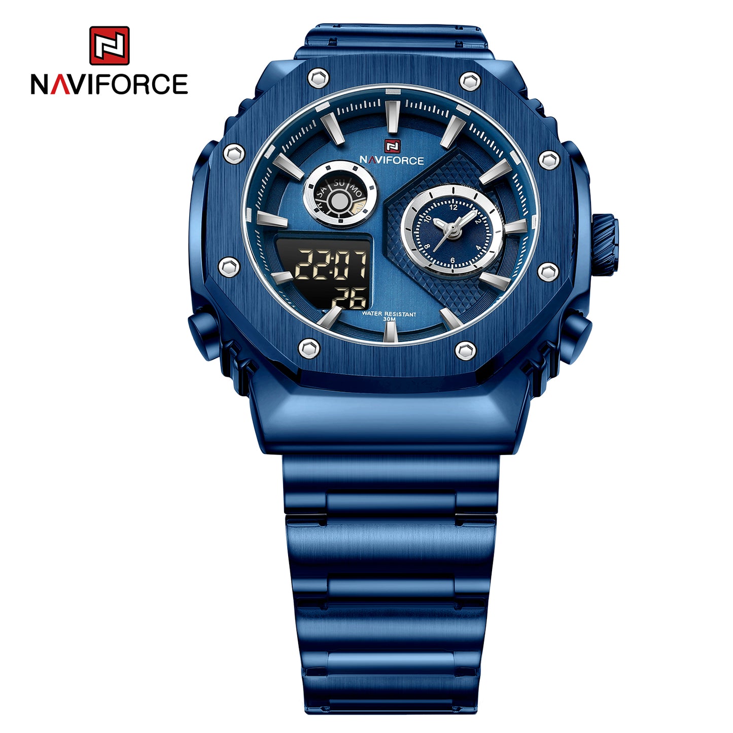 Naviforce 9216S Polygonal Men Watch - Blue