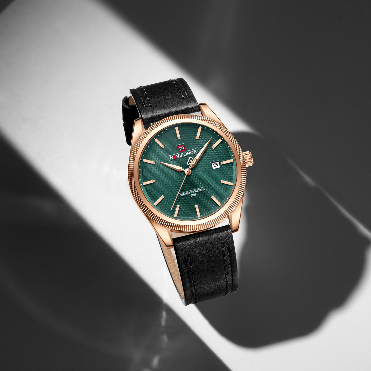 Naviforce 9276L Maison Classic Men Watch -Black Green-RoseGold