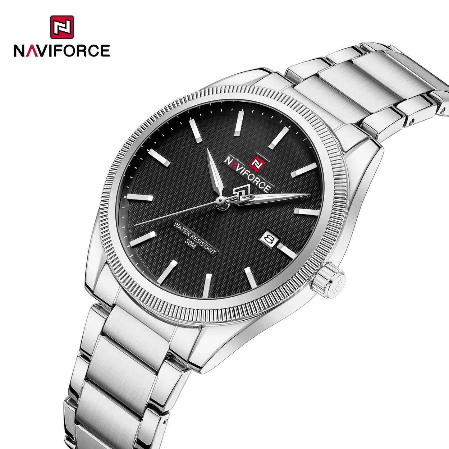 Naviforce 9276S Maison Classic Men Watch - Silver Black